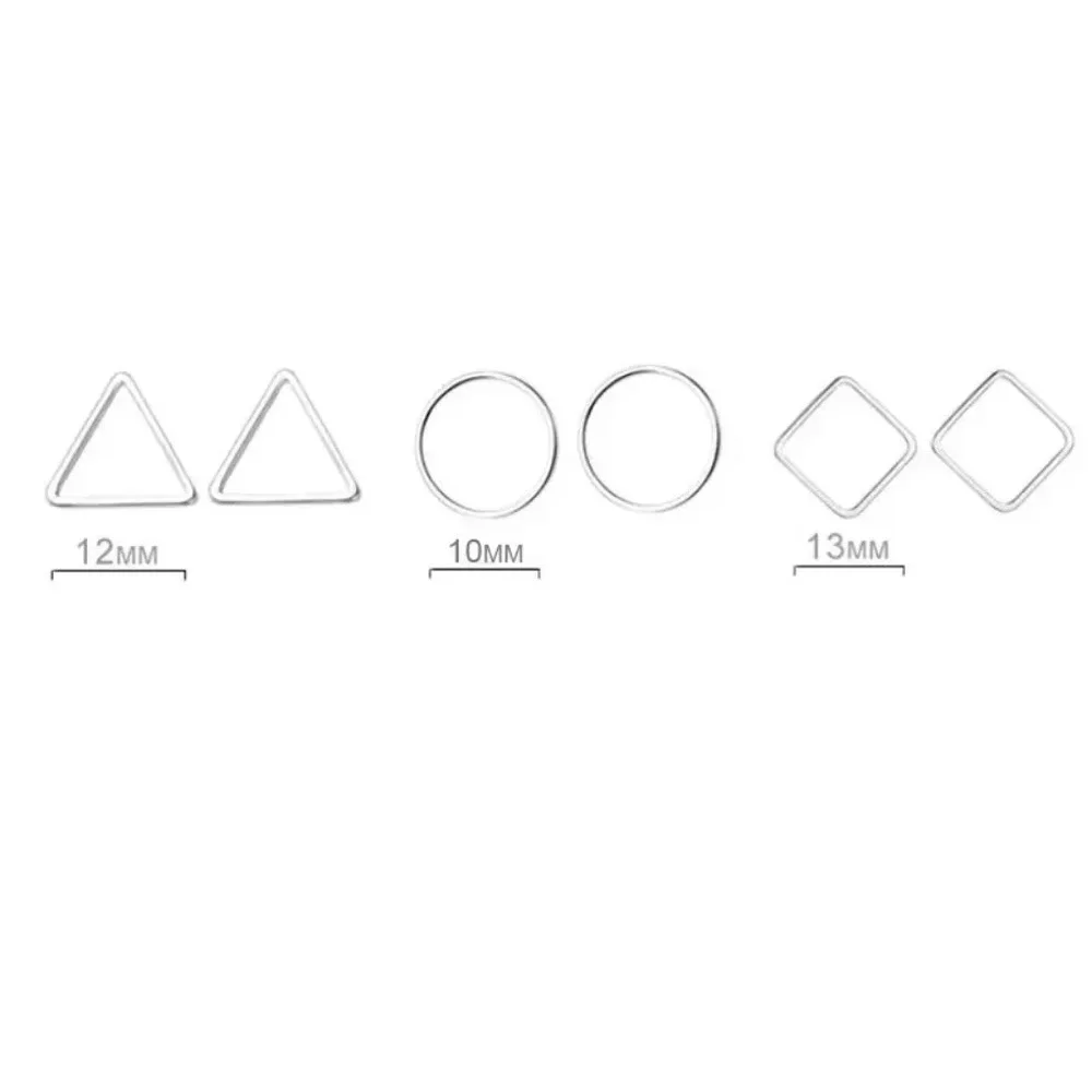 NEW S925 Geometric Minimalist‎ Circle Stud Earrings